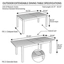 7 Pieces Acacia Wood Outdoor Dining Set by HouseOfZazla
