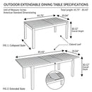 7 Pieces Acacia Wood Outdoor Dining Set