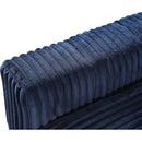 Modern Corduroy Blue Corner sofa Sleeper Sofa Couch With Comfy Deep Seat& 6 Pillows