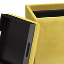 Rockwood - Upholstered Cube Storage Ottoman With Tray by Unique Piece Furniture
