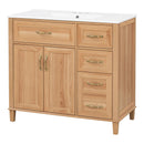 Bathroom Vanity With Sink, Soft Close Doors & Drawers - Wood by HouseOfZazla