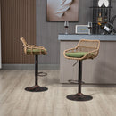 Modern Swivel Bar Stools Adjustable Counter Chairs With Footrest (Set of 2) by HouseOfZazla