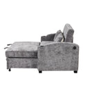 Pull Out Loveseat Sofa With Adjsutable Backrest, 2 Pillows, Cup Holders, USB Ports For Living Room by HouseOfZazla