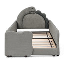 Cute Dinosaur Shaped Bed With Safety Guardrail, Toddler Frame by Unique Piece Furniture
