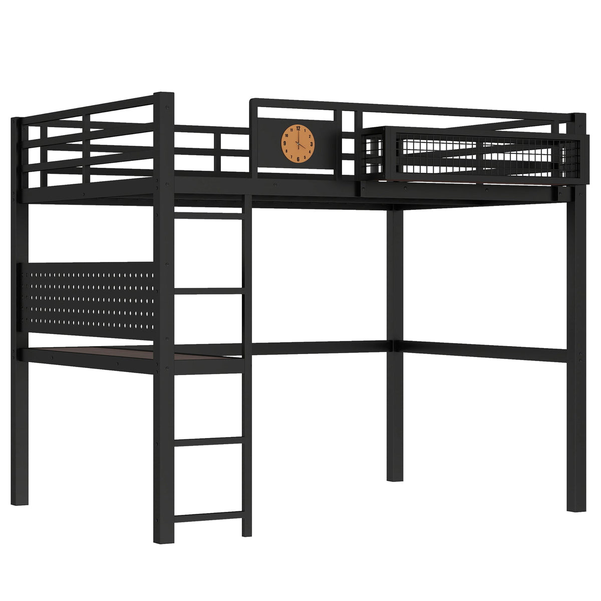 Full Size Loft Bed Frame with Desk and Charging Port, photo 7 of 10