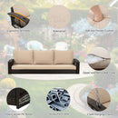 3 Person Large Patio Swing Bench With Cushions For Backyard by Unique Piece Furniture