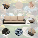 3 Person Large Patio Swing Bench With Cushions For Backyard by HouseOfZazla