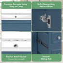 Bathroom Vanity With Sink, Compact Cabinet & 2 Drawers And Adjustable Shelf by HouseOfZazla