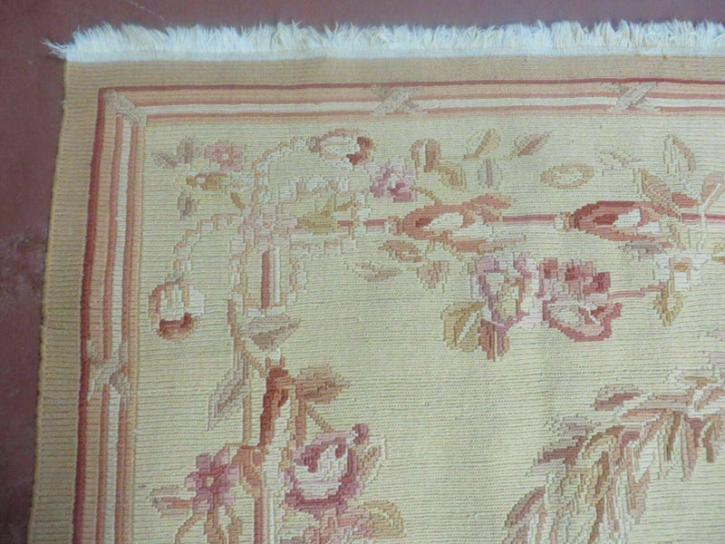 5' X 8' Vintage Turkish Kilim Handmade Flat Soumak Weave Wool Rug Veg Dye Nice