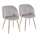 Fran - Pleated Waves Contemporary Chair (Set of 2) by HouseOfZazla