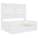 Daybed With All-In-One Cabinet And Shelf