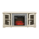58" Modern TV Stand with Electric Fireplace and Storage