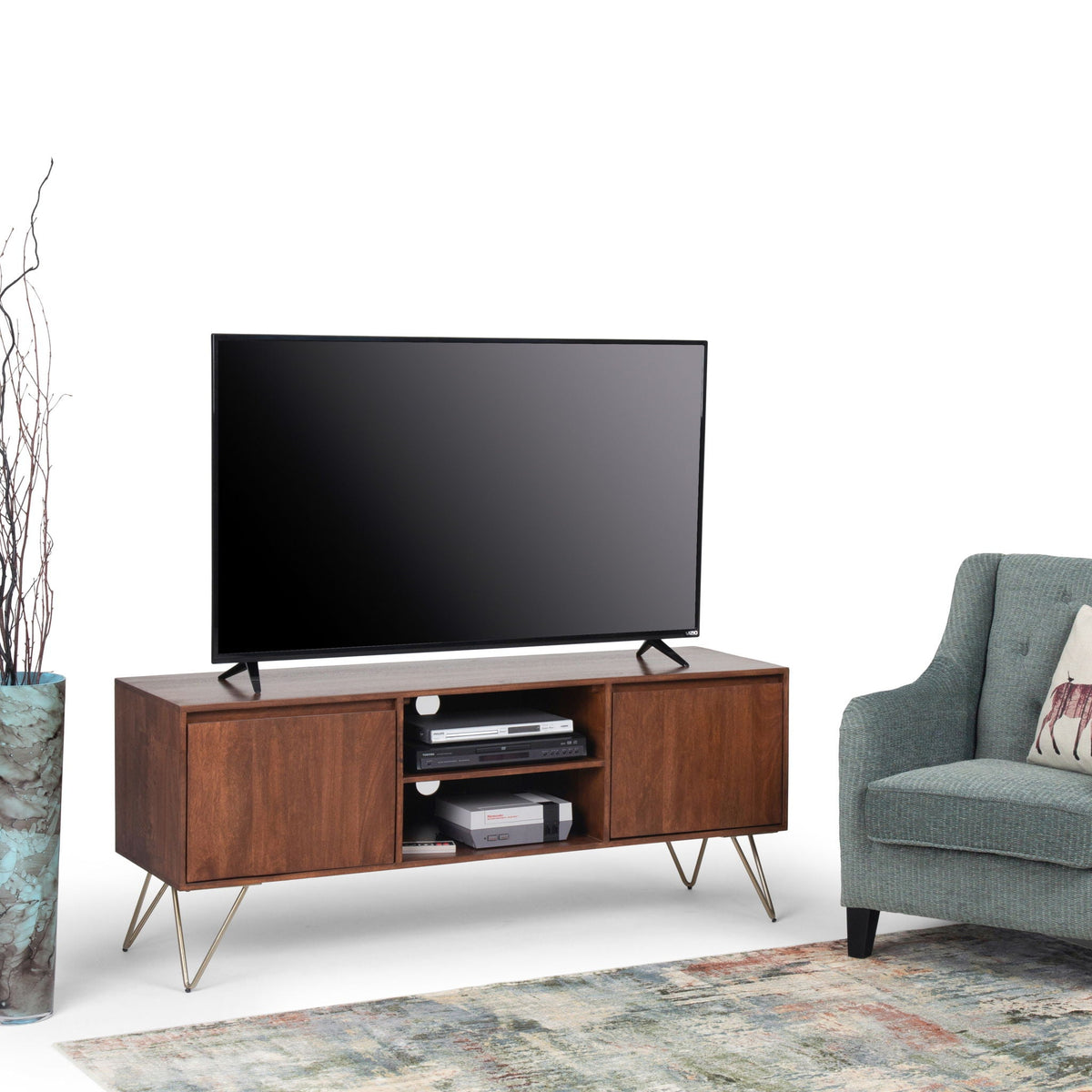 Hunter - TV Media Stand - Umber Brown Stain, photo 4 of 9