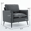 Nordic Retro Light Luxury Upholstered Sofa Chair by HouseOfZazla