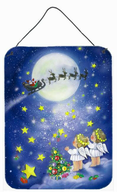 Angels watching Santa Claus Wall or Door Hanging Prints APH0690DS1216