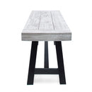 Tranquilizer Outdoor Acacia Wood Bench With Slat Panel Design