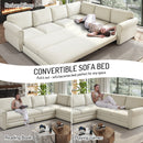 118" L-Shaped Convertible Sofa Bed