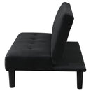 Boston - Tufted Convertible Sofa Bed Armless Design - Black by HouseOfZazla