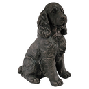 20" Bronze Finish Realistic Sitting Cocker Spaniel Dog Statue