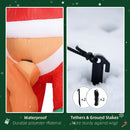 Outsunny 7FT Hanging Christmas Inflatable Santa with Dog