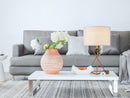 26.25" Tall Ester Mid-Century Metal Table Lamp in Matte Gold