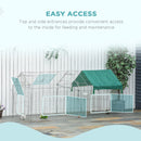 87" Small Animal Playpen, Pet Playpen Yard Fence for Rabbits, Chicken, Chinchillas with Roof for Indoor & Outdoor, Green