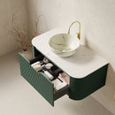 DINA 36" Bathroom Vanity & Sink, Floating Curved Edges by HouseOfZazla