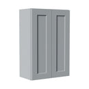 Gray Shaker Solid Wood Wall Cabinet with Soft-Close Doors