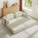 Convertible Sleeper Sofa Bed With Cylindrical Pillow, Fixed Shape Frame by Unique Piece Furniture