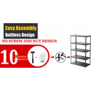 5 Tier Heavy Duty Metal Storage Shelves ,Easy to Assemble ,Adjustable ,Storage Shelves for Basements, Garages and Kitchen, 78 'H*47.2'W*23.6 'D