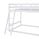 Bunk Bed With Ladder, Slide, And Shelves Pine Wood by HouseOfZazla
