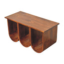 Triple Open Style Coffee Table - Beige / Brown by Unique Piece Furniture