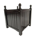 Outdoor Square Flower And Herb Pot For Garden, Porch And Patio Outside Plant And Vegetable Container, Planter - Black