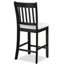 Transitional Rubberwood Dining Room Chairs (Set of 2) With Slatted Back - Black by HouseOfZazla