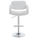 Adjustable Bar Stool With Upholstery