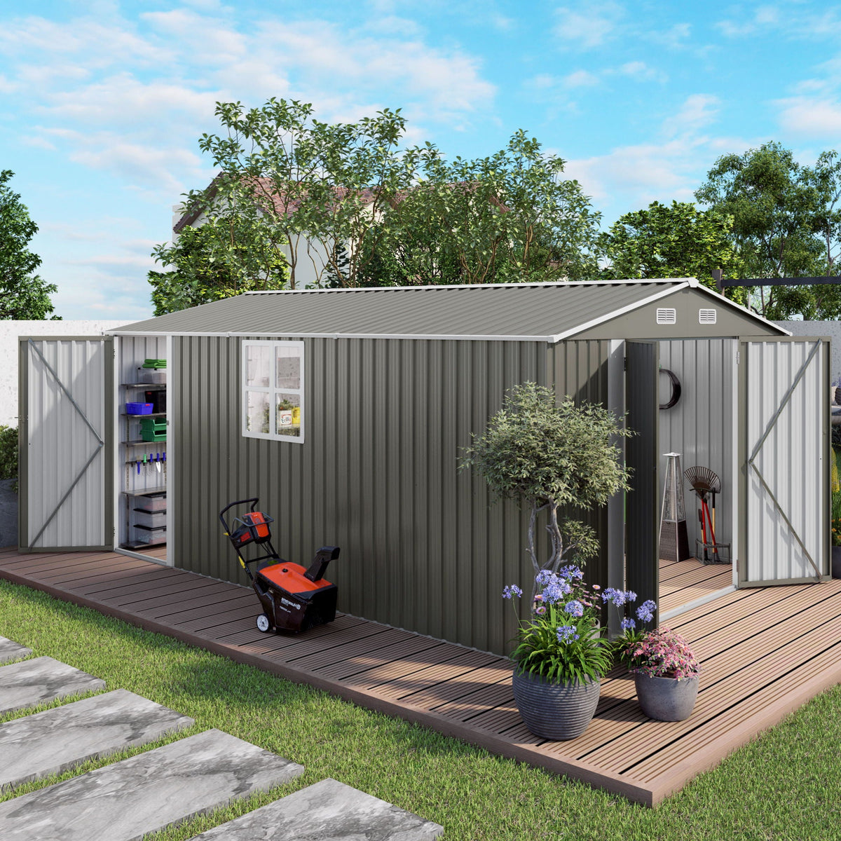 Outdoor Storage Shed With Lockable Doors, photo 19 of 39