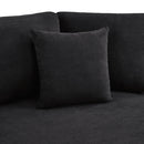 Modern 3 Seater Upholstered Sofa With Curved Design by HouseOfZazla