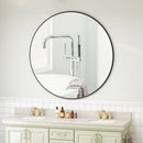 Wall Circular Mirror Metal Framed Mirror Round Vanity Mirror Dressing Mirror, For Bathroom, Living Room, Bedroom Wall Decor by Unique Piece Furniture