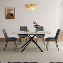 Modern Expandable Dining Table With Retractable Leaf With Chairs by HouseOfZazla