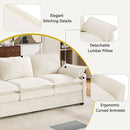 Modern 3 Seater Sofa With Side Storage Pockets For Living Room by HouseOfZazla