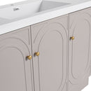Contemporary Freestanding Bathroom Vanity With Resin Sink & Soft-Close Cabinet Doors by HouseOfZazla