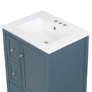 Modern Bathroom Vanity With Sink, Soft Close Drawers & Door, Storage Rack