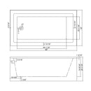 Alcove Soaking Bathtub With Skirt - Back-To-Wall Design, Compact - Glossy White by HouseOfZazla