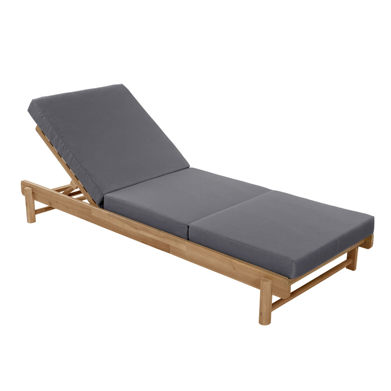 Light Teak Acacia Wood Chaise Lounge Set, photo 10 of 10