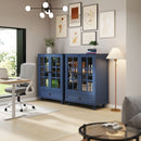 Minimalist Buffet Cabinet With Double Glass Doors And Drawer by HouseOfZazla