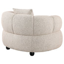 Whitney Contemporary Channel Tufted Boucle Upholstered Accent Chair