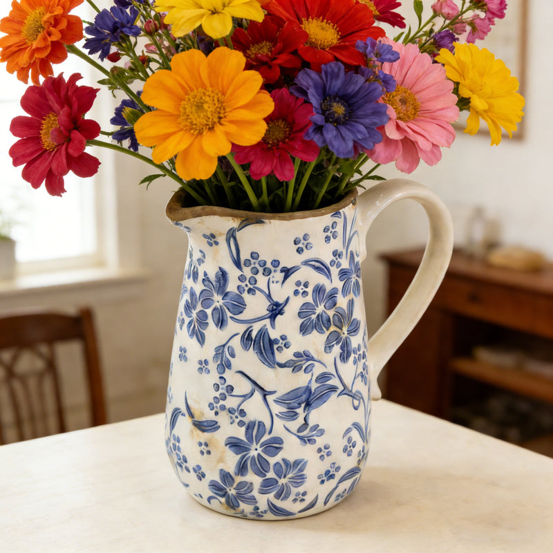 Ceramic Pitcher Vase With Handle, photo 8 of 8
