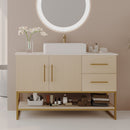 47.2" Modern Bathroom Vanity With Ceramic Vessel Sink