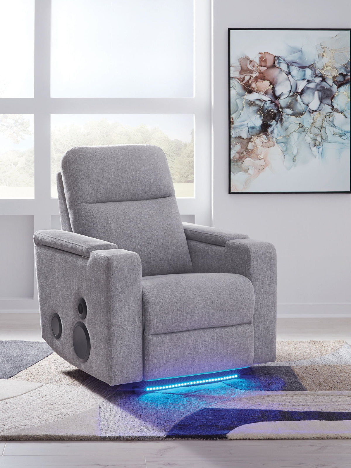 Pineland - Glider Power Recliner With Audio System - Pewter, photo 6 of 7