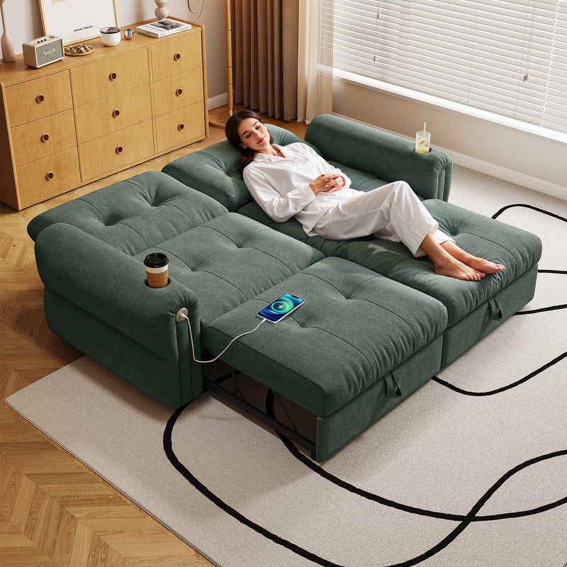 Chenille Convertible Sofa Bed, photo 8 of 10